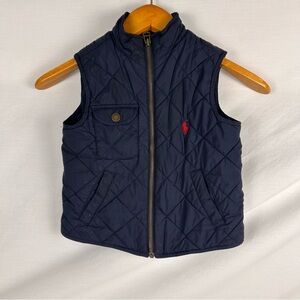 Polo Ralph Lauren toddler Navy Blue Diamond Vest Red Pony  3T